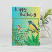 Happy Birthday Kaart (Oerwoud Theme) (Staand voorkant)