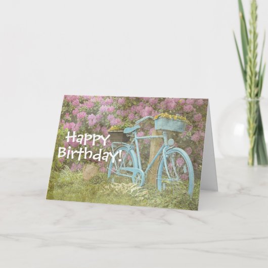 Happy Birthday Kaart Old Bicycle (Voorkant)