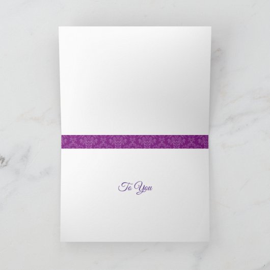 Happy Birthday Kaart Paarse Graffiti Tekst (Binnen)