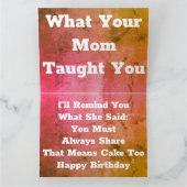 Happy Birthday Kaart Personaliseer binnen en buite (Binnen)