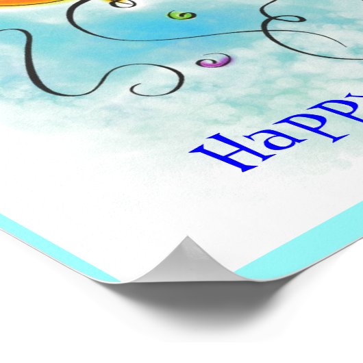 Happy Birthday-kaart Poster (Hoek)