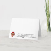 Happy Birthday Kaart Red Fairy paddenstoel met zon (Achterkant)