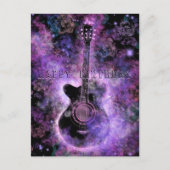 Happy Birthday Kaart Rock-'n-Roll-gitaarmuziek (Voorkant)