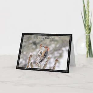 Happy Birthday Kaart Roodbuikspecht
