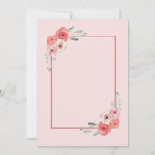 Happy Birthday Kaart Roze en White Floral (Achterkant)