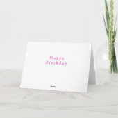 Happy Birthday Kaart roze vlinder - hart (Achterkant)