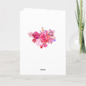 Happy Birthday Kaart Rozen Bouquet - Jouw tekst (Achterkant)