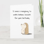 Happy Birthday Kaart - Schattigee egel ballonkunst (Voorkant)