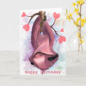 Happy Birthday Kaart Speful Romantic Sloth (Gele Bloem)