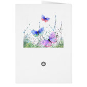 Happy Birthday Kaart Spring Colorful Butterflies (Achterkant)