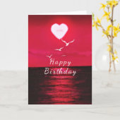 Happy Birthday Kaart Sunset - Romantic (Gele Bloem)