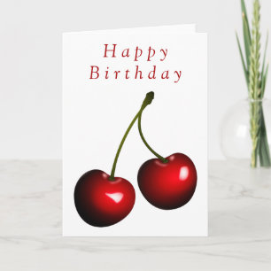 Happy Birthday Kaart Sweet Cherries