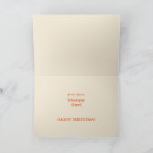 "Happy Birthday" Kaart, Tijger bij zonsondergang F Kaart (Binnen)