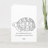 Happy Birthday-Kaart (tortoise blauwe ballonnen) Kaart (Achterkant)