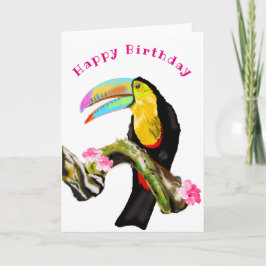 Happy Birthday Kaart Toucan Bird - Jouw tekst