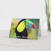 Happy Birthday Kaart Tropical Toco Toucan Bird (Voorkant)