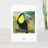 Happy Birthday Kaart Tropical Toco Toucan Bird (Achterkant)