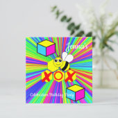 Happy Birthday Kaart Uitnodiging (Staand voorkant)