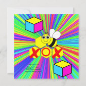 Happy Birthday Kaart Uitnodiging (Achterkant)