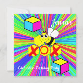 Happy Birthday Kaart Uitnodiging (Voorkant)