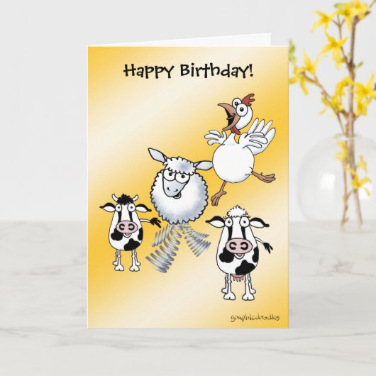 Happy Birthday-kaart van groep Kaart (Gele Bloem)