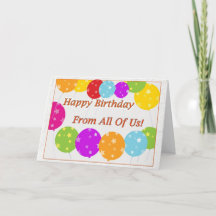 Happy Birthday Kaart van ons allemaal!