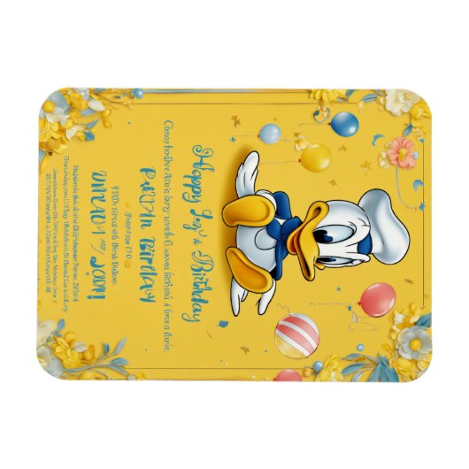 "Happy Birthday Kaart - Vier met vreugde en wens Magneet (Horizontaal)