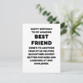 Happy Birthday-kaart voor beste vriend Feestdagenkaart (Staand voorkant)