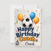 Happy Birthday Kaart voor de coach (Voorkant)