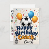 Happy Birthday Kaart voor de coach (Voorkant / Achterkant)
