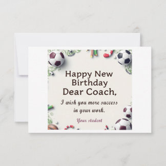Happy Birthday Kaart voor de coach