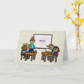 Happy Birthday Kaart voor docent en klas naar stud (Gele Bloem)