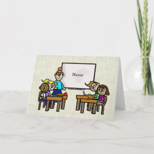 Happy Birthday Kaart voor docent en klas naar stud