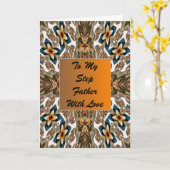 Happy Birthday-kaart voor een Abstracte stap vader Kaart (Gele Bloem)