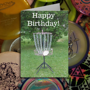 Happy Birthday Kaart voor een Disc Golfer
