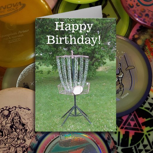 Happy Birthday Kaart voor een Disc Golfer