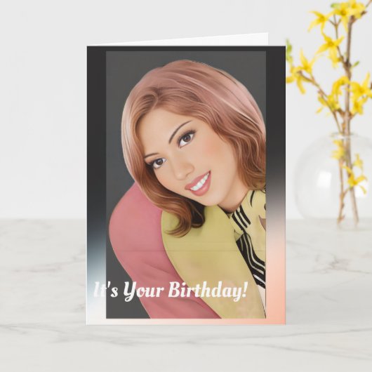 Happy Birthday Kaart voor haar (Gele Bloem)