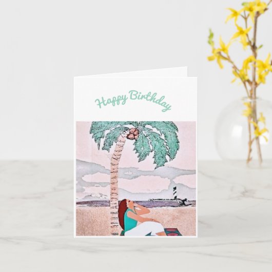 Happy Birthday Kaart voor haar (Gele Bloem)