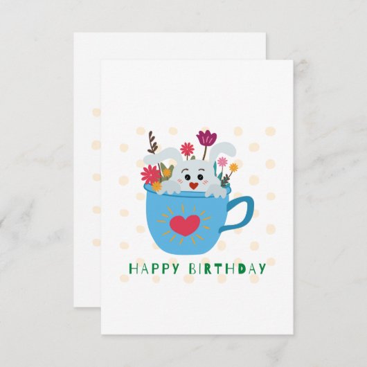 Happy Birthday Kaart voor haar (Voorkant / Achterkant)