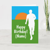 Happy Birthday-kaart voor het runnen van enthousia Kaart (Voorkant)