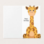 Happy Birthday - Kaart voor kinderen (Buitenkant ongevouwen)