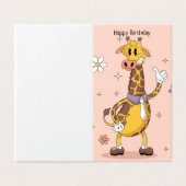 Happy Birthday - Kaart voor kinderen (Buitenkant ongevouwen)