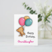 Happy Birthday Kaart voor kleindochter (Staand voorkant)