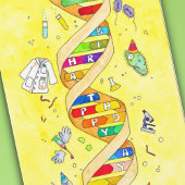 Happy Birthday-kaart voor wetenschapsnerds Kaart