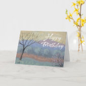 Happy Birthday Kaart Winter (Gele Bloem)