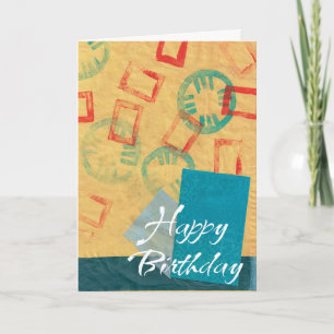 Happy Birthday Kaart Yellow Collage