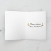 Happy Birthday Kaart Zeilboot en vuurtoren (Binnen)