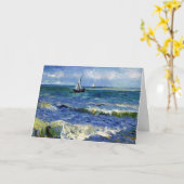 Happy Birthday Kaart Zeilboot op de Ocean Waves (Gele Bloem)