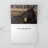 Happy Birthday Kangaroo Australië met Beer Funny Kaart (Binnen)