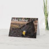 Happy Birthday Kangaroo Australië met Beer Funny Kaart (Voorkant)